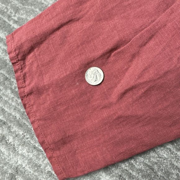 Eileen Fisher Blouse Pink Organic Linen Lagenlook Boatneck 3/4 Sleeve Top Size M - Picture 8 of 8